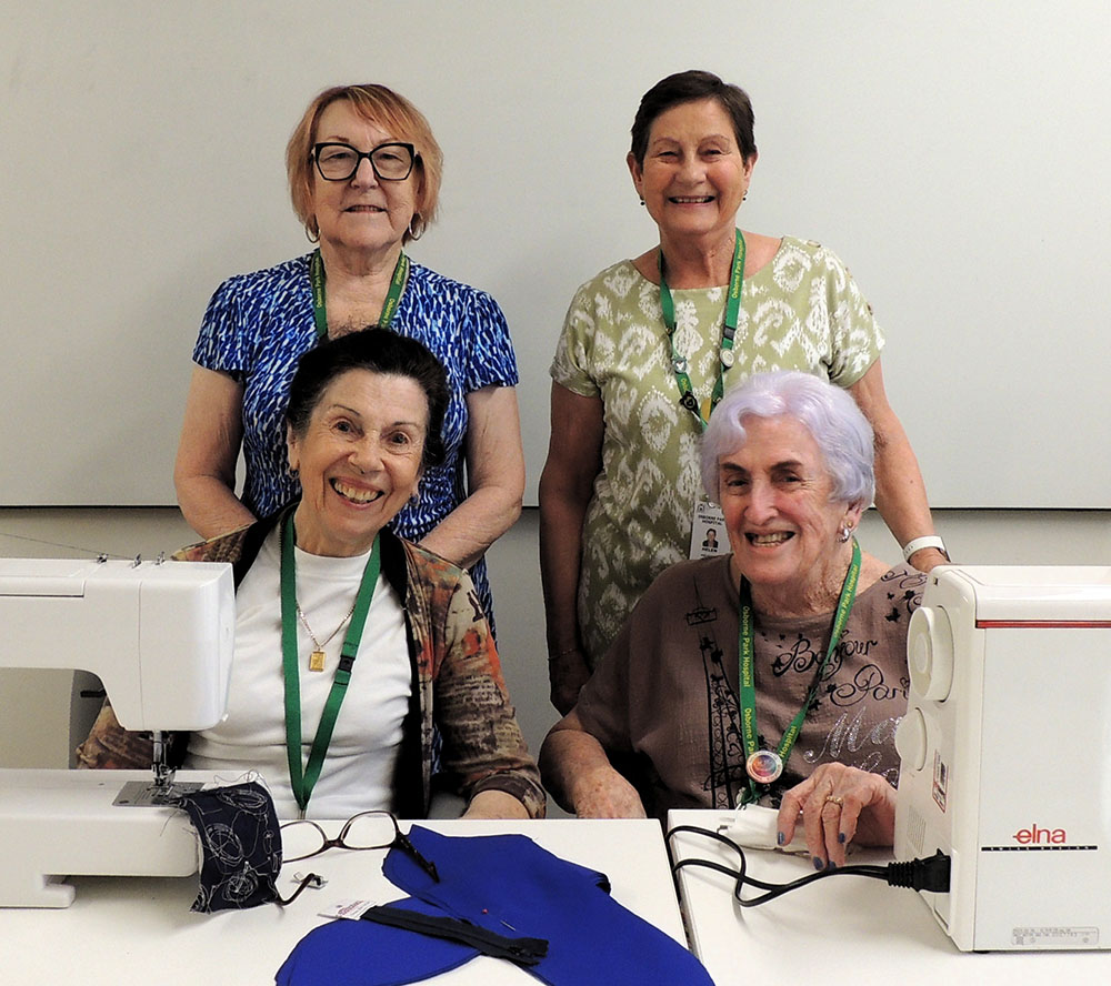 Osborne Park Hospital Sewing Group volunteers Ann, Helen, Jan and Mary.