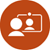 Orange video call icon